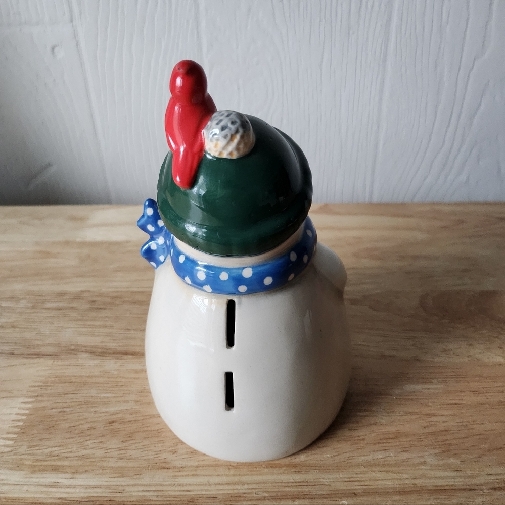 Christmas Snowman Porcelain Figurine - Picture 2 of 5
